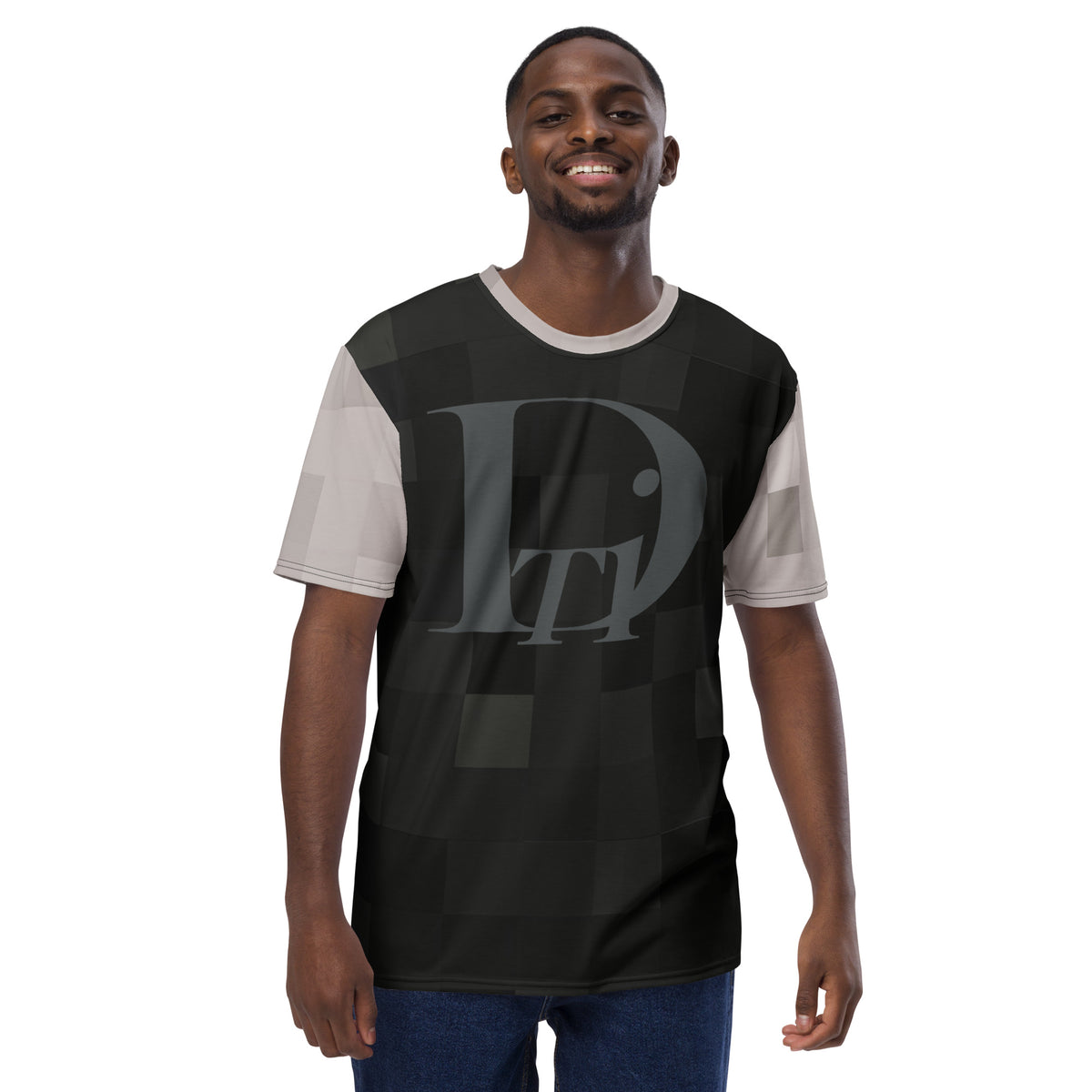 [XTONZ] XTT127 Pixel Check Applique T-Shirt /追跡付 XTT127 Pixel Check Applique T-Shirt (GRAY) - XTONZ | 60