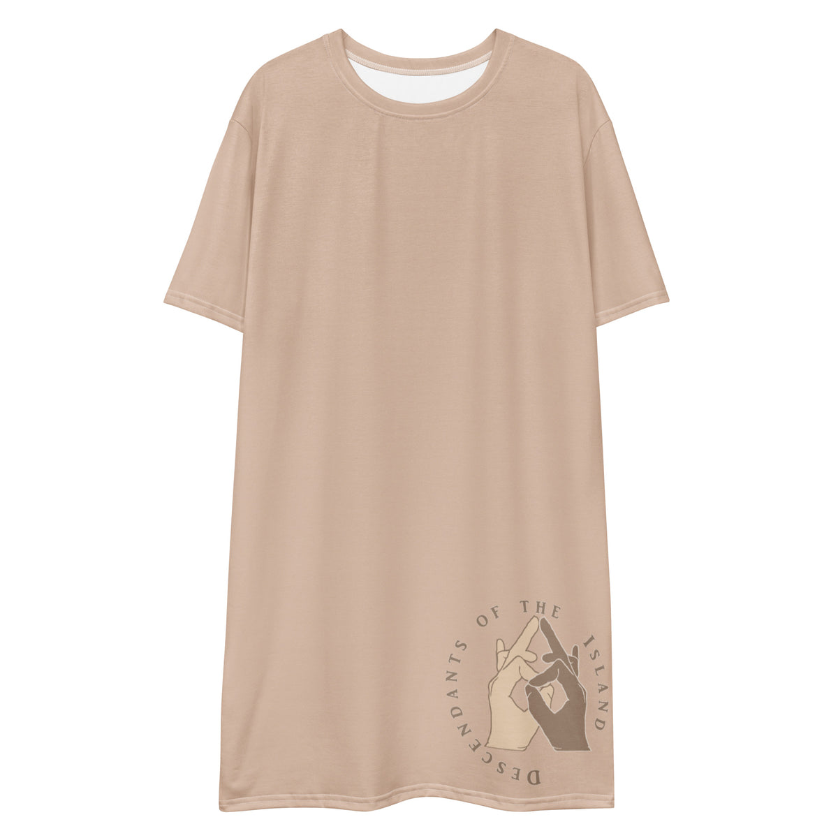 DTI Champagne T-shirt dress – Descendants of the Island