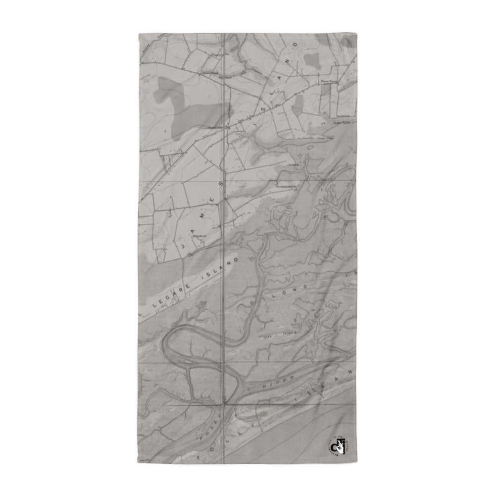 Descendants of the Island JI Map Heather Grey Towel