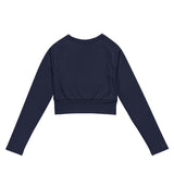 DTI Lavendar Navy Recycled long-sleeve crop top