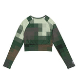 DTI Pixel Camo 9 Recycled long-sleeve crop top