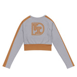 DTI Gold and Silver Recycled long-sleeve crop top