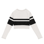 DTI Black Stripes Recycled long-sleeve crop top