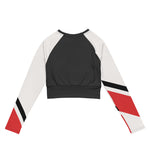 DTI Red Stripe Recycled long-sleeve crop top