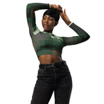 DTI Pixel Camo 9 Recycled long-sleeve crop top