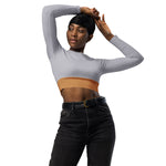 DTI Gold and Silver Recycled long-sleeve crop top