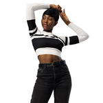 DTI Black Stripes Recycled long-sleeve crop top