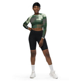 DTI Pixel Camo 9 Recycled long-sleeve crop top