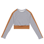 DTI Gold and Silver Recycled long-sleeve crop top