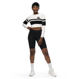 DTI Black Stripes Recycled long-sleeve crop top