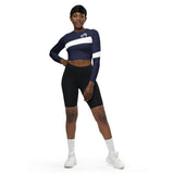 DTI Royal Navy Recycled long-sleeve crop top