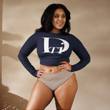 DTI Royal Navy Recycled long-sleeve crop top