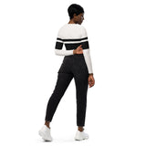 DTI Black Stripes Recycled long-sleeve crop top