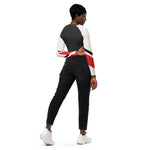 DTI Red Stripe Recycled long-sleeve crop top