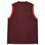 DTI Red on Red Recycled unisex basketball jersey