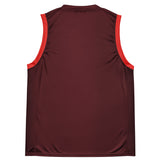 DTI Red on Red Recycled unisex basketball jersey