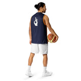 DTI Navy and Gold Recycled unisex basketball jersey