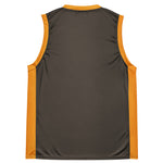 DTI Rich Brown Gold Recycled unisex basketball jersey