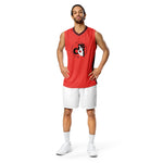 DTI Red on Red Recycled unisex basketball jersey