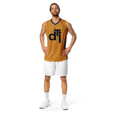 DTI Navy and Gold Recycled unisex basketball jersey