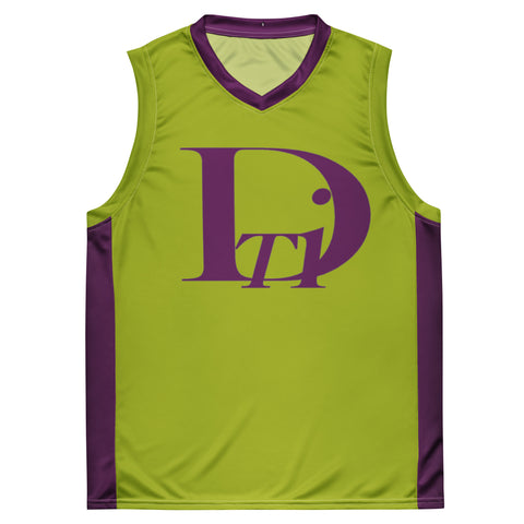 DTI Charteuse Recycled unisex basketball jersey