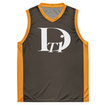 DTI Rich Brown Gold Recycled unisex basketball jersey