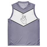 DTI Grey Lavendar Recycled unisex basketball jersey