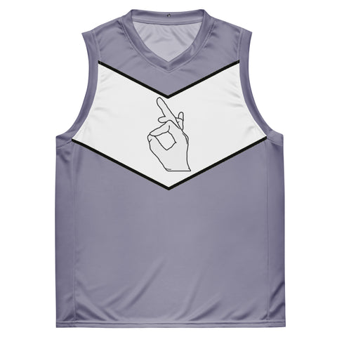 DTI Grey Lavendar Recycled unisex basketball jersey