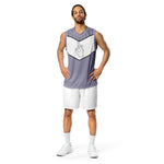 DTI Grey Lavendar Recycled unisex basketball jersey