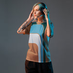 DTI Retro Teal Pop Recycled unisex sports jersey