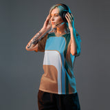 DTI Retro Teal Pop Recycled unisex sports jersey