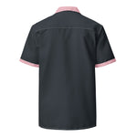 DTI Retro Island Pink and Slate Unisex button shirt