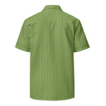 DTI Retro Island Green Stripey Pop Unisex button shirt