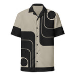 DTI Retro Island 70s Pop Black Unisex button shirt