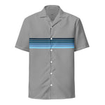 DTI Retro Island Blue Stripe Pop Unisex button shirt