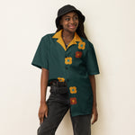 DTI Retro Island Flowers Unisex button shirt