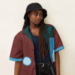 DTI Retro Island Madder Pop Unisex button shirt