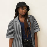 DTI Retro Island Stripey Pop Unisex button shirt