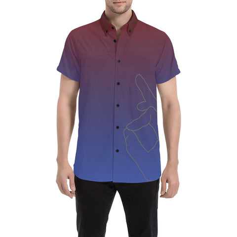 dti sullivan button up short sleeve shirt Men's All Over Print Shirt