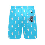 Descendants of the Island Blue Sky Hand Men's Mid-Length Beach Shorts