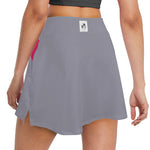 DTI Dark Grey and Hot Pink Stripe Skirt with Pocket