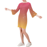 Descendants of The Island Flower Bell Sleeve Dress