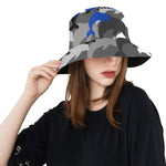 Descendants of the Island Dolphin Camo 6 Cobalt Bucket Unisex Bucket Hat