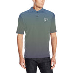 Descendants of the Island Rainbow Blue Men's All Over Print Polo Shirt