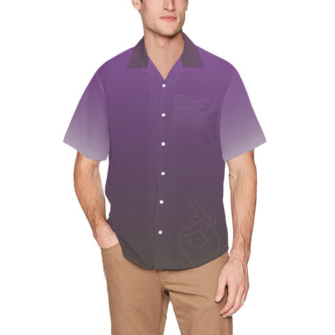 Descendants of The Island purple Hawaiian Shirt With Chest Pocket