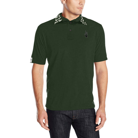 DTI Dragon Green Collar Design Polo Men's Shirt