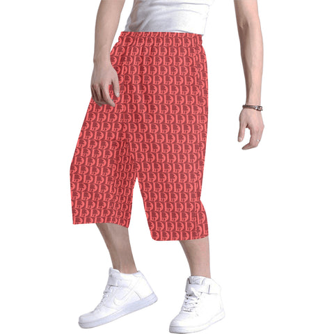 Descendants of the Island Strawberry Coral Men's All Over Print Baggy Shorts (Model L37)