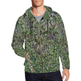 Descendants of the Island Hunt Club Camo Moss Men's All Over Print Full Zip Hoodie (Model H14)