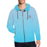 Descendants of the Island Cyan Men's Full Zip Hoodie