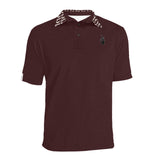 DTI Burgundy Collar Design Polo Men's Shirt